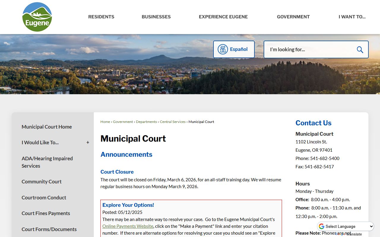 Eugene family court records