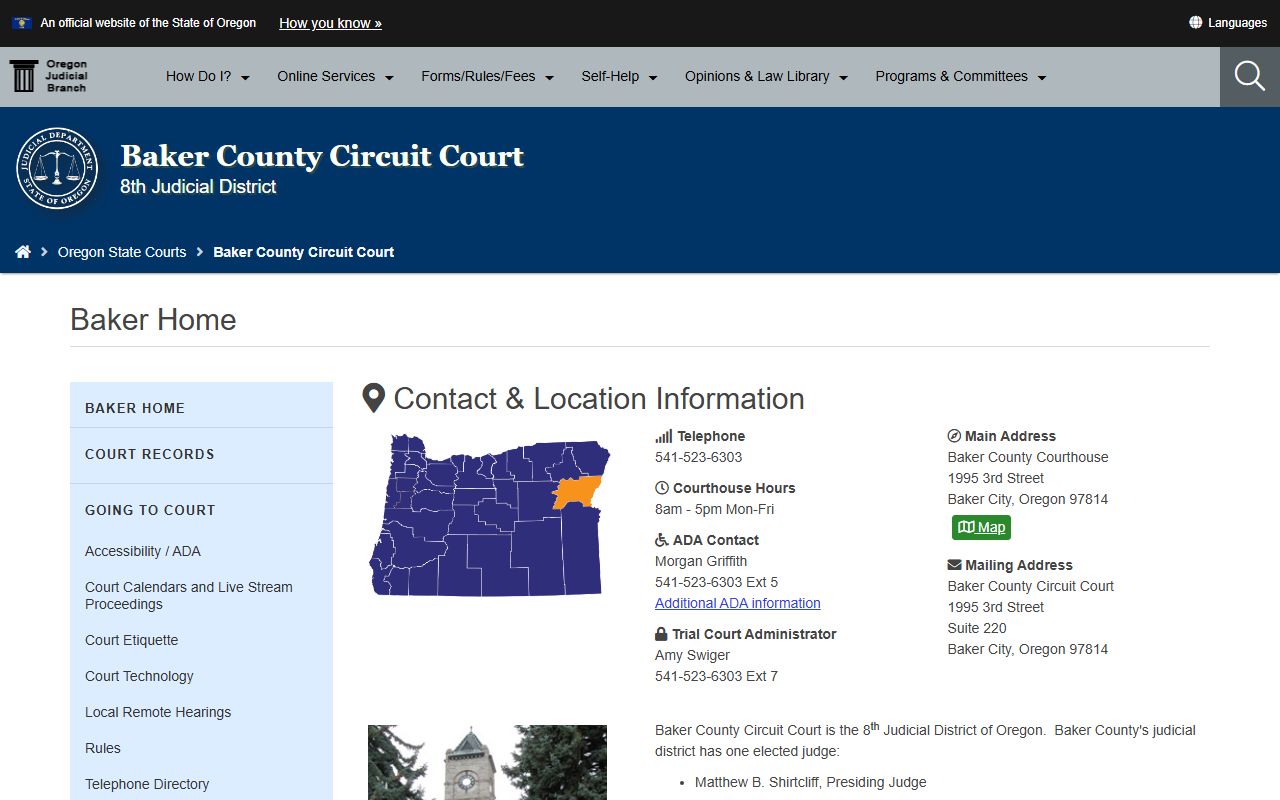 Baker County family court records
