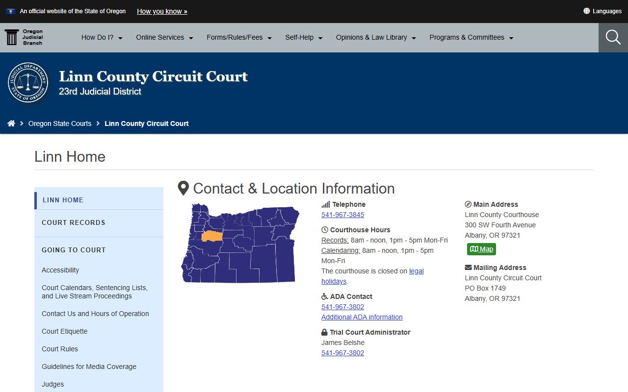 Linn County family court records