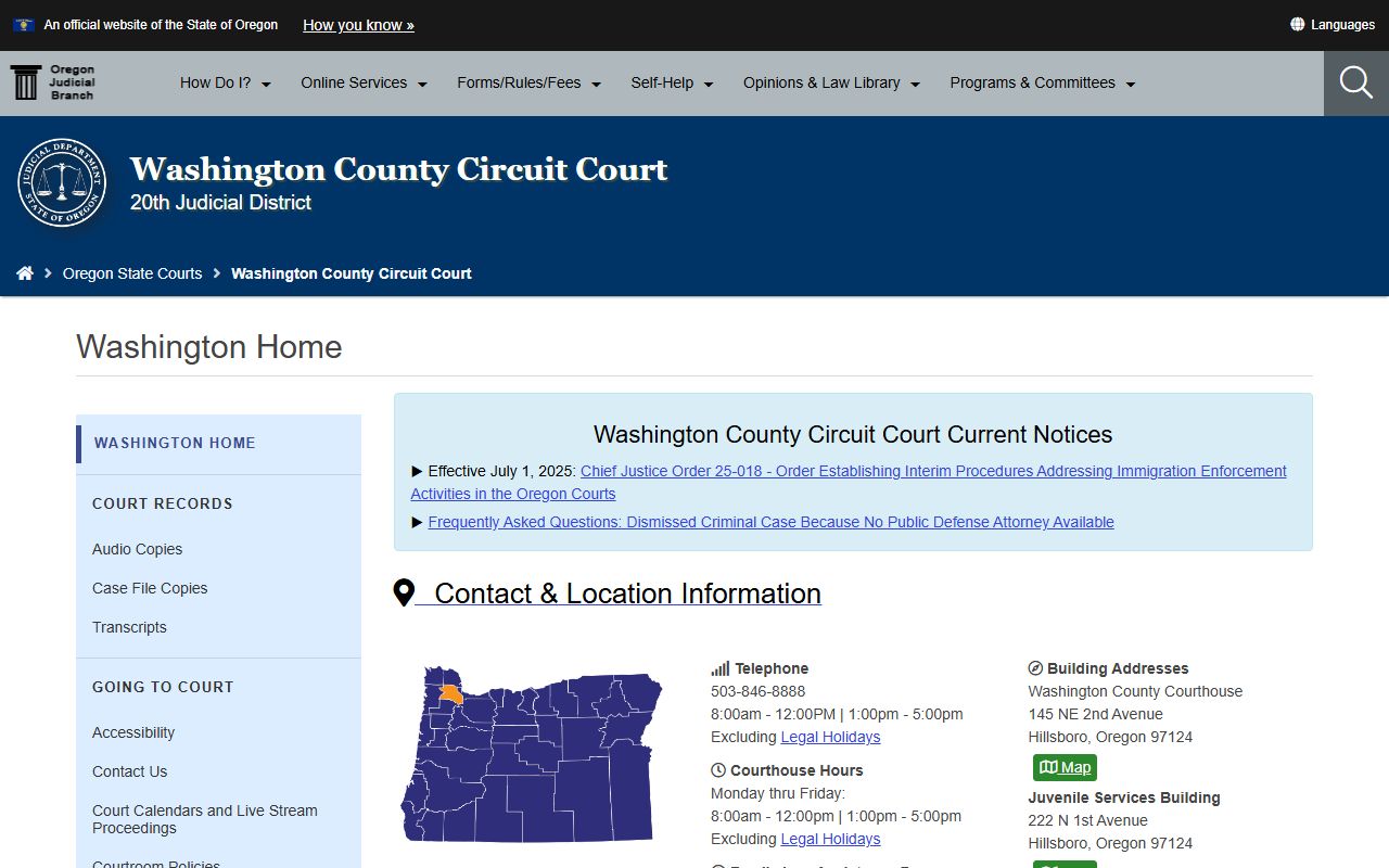 Washington County family court records